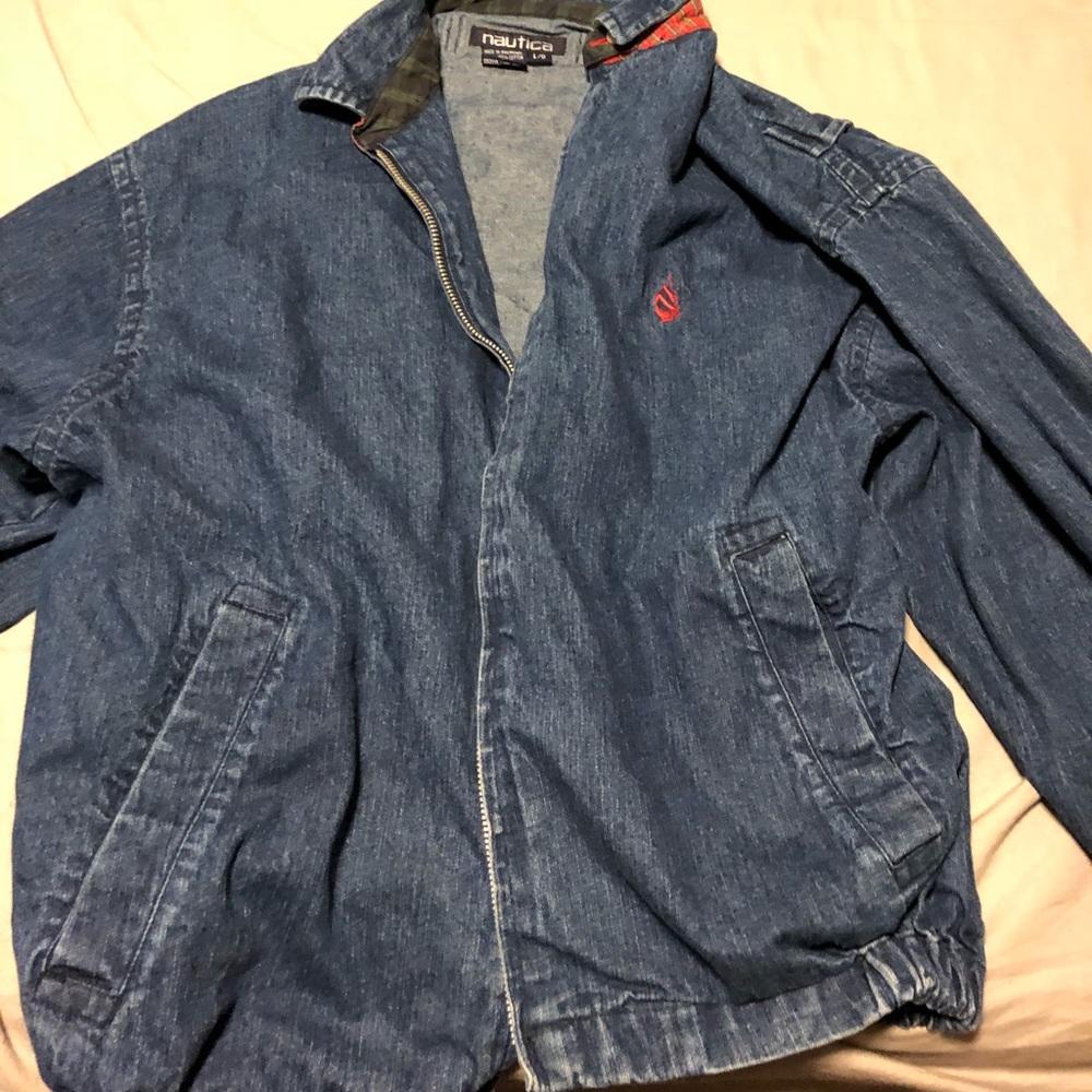 vintage nautica jean jacket